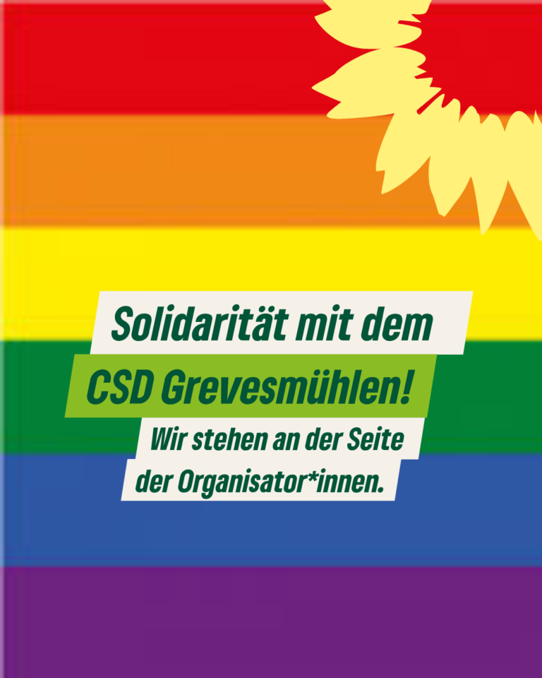 Solidarität mit den Organisator*innen des 1. CSD in Grevesmühlen am 13. September 2025