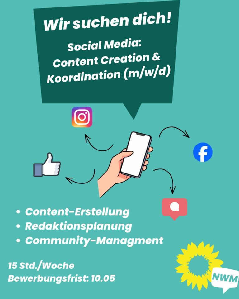 Social Media: Content Creation & Koordination (m/w/d)
