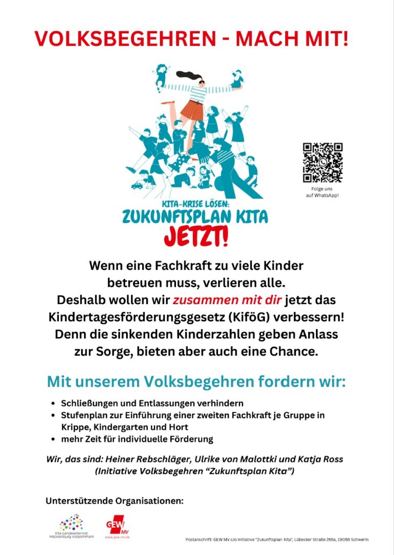 Für unsere Kinder: Kita-Strukturen sichern statt abbauen